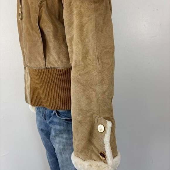 rare baby phat leather fur hooded jacket - Picture 7 of 8